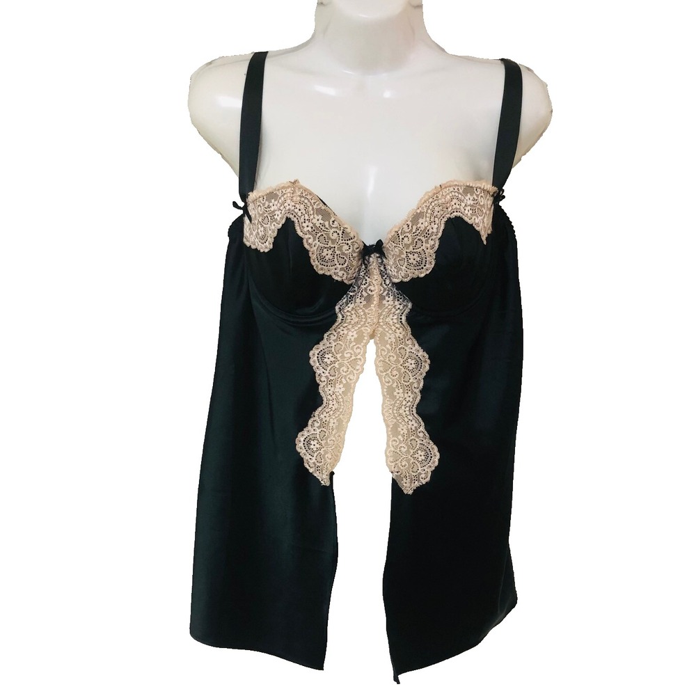 Vintage Fredericks Hollywood Womens  Babydoll Top L‎ Cutaway Whimsigoth